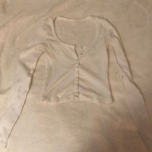 American Apparel Long Sleeved Ribbed Crop Top